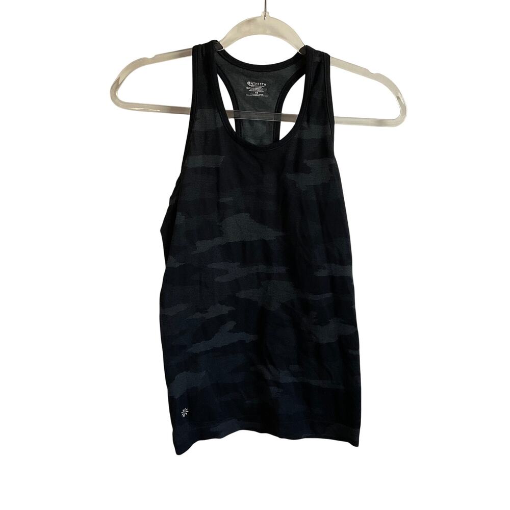 Athleta Fastest Track Black Camo Racerback Tank Top -‎ Size XS
